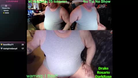 Snapshot of drake_r_darkrose chatting on February 1, 4:46 am Drake D Vamp aka Drake DarkRose online show from February 1, 4:46 am